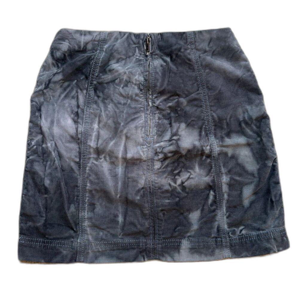 Free People Modern Femme Corduroy Mini Skirt - Charcoal Grey - Size 4 - Picture 2 of 8